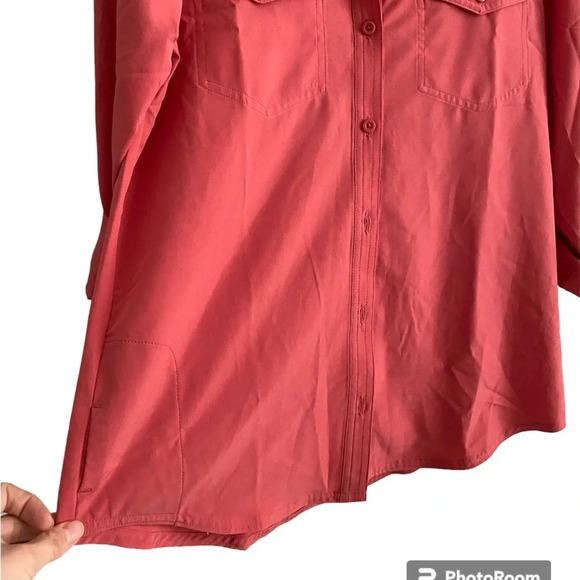 EDDIE Bauer Classic Fit Button Down  Shirt Hiking Camping Size S - Picture 3 of 12